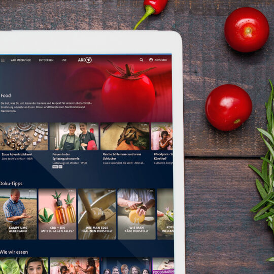 ARD Mediathek startet neue Themenwelt "Food"