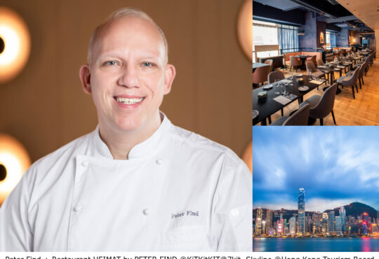 Bildcollage Peter Find und sein Restaurant HEIMAT by PETER FIND in Hongkong