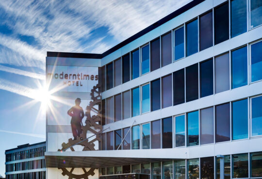 Das Modern Times Hotel im schweizerischen Vevey