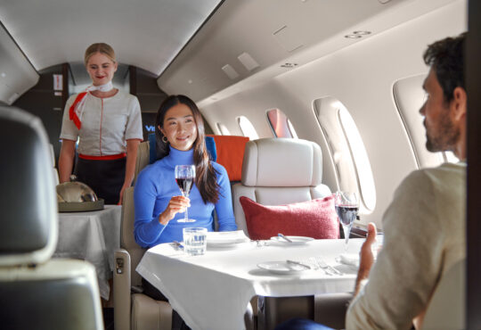 Menüs von Michelin-Sterne-Köchen an Bord von VistaJet