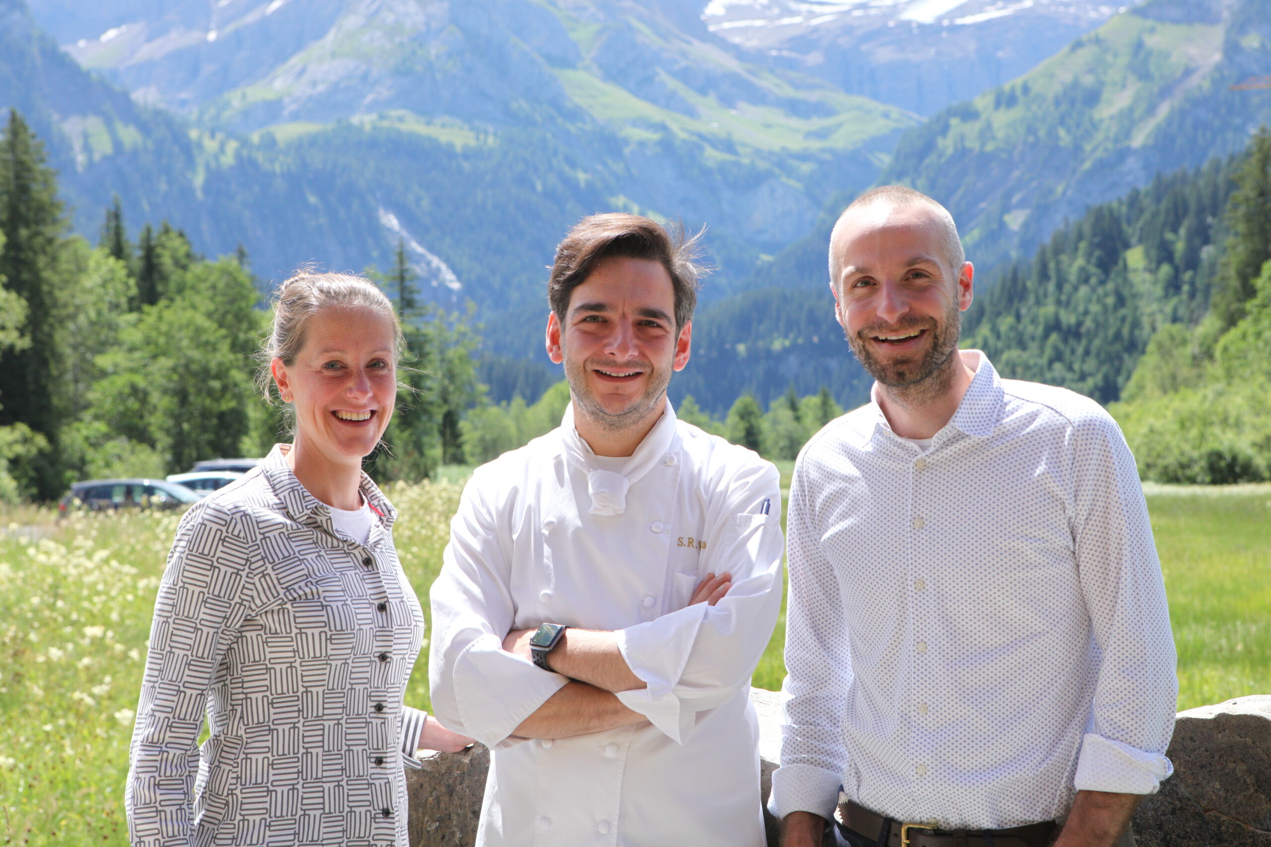 Das Führungsteam des Hotel Alpenland: Sonja Gübeli, Silvio Wieland und Michael Ming